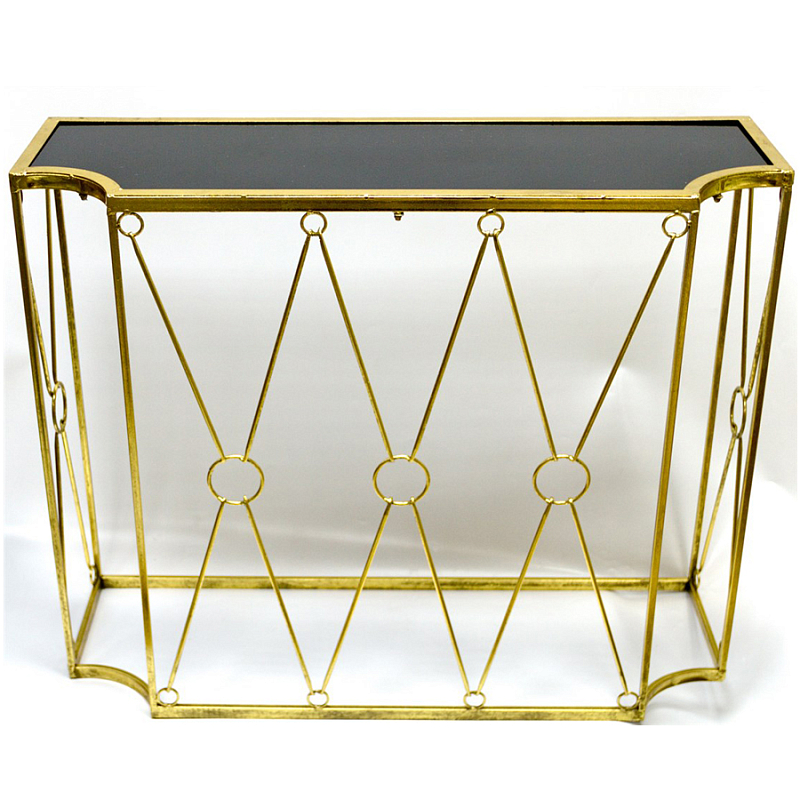 Консоль Mystic Art Deco Console Золотой Черный в Перми | Loft Concept 