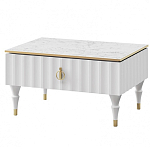 Стол журнальный белый с ящиком Expanses of Beauty варинант исполнения - 1 | Loft Concept в Перми