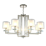 Люстра с 8-ю цилиндрическими плафонами из стекла Laurent варинант исполнения - 6 | Loft Concept в Перми