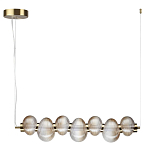 Подвесной светильник линейный с 7-ю рифлеными стеклянными шарами Marcelh Light варинант исполнения - 2 | Loft Concept в Перми