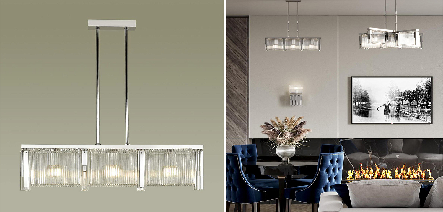 Люстра Madelen Chrome Linear Chandelier Люстра Madelen Chrome Linear Chandelier - Loft-Concept в Перми