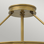 Потолочный светильник цвета латунь с плоским круглым плафоном Hinkley варинант исполнения - 3 | Loft Concept в Перми