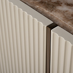 Тумба под телевизор серая с мраморной столешницей Uniqueness Marble варинант исполнения - 3 | Loft Concept в Перми