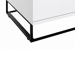 Стеллаж книжный белый с 3-мя открытыми полками и дверкой Strict Lines варинант исполнения - 5 | Loft Concept в Перми