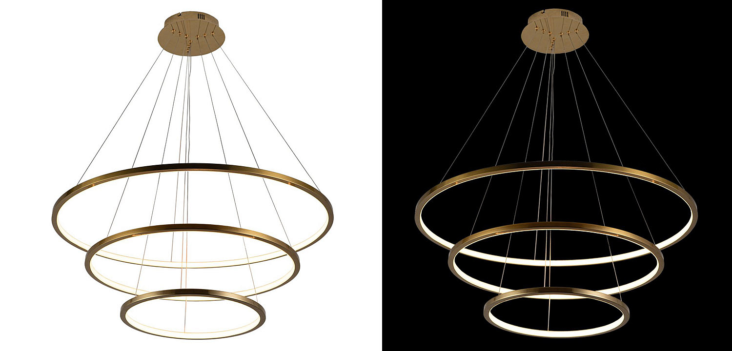 Люстра Ring Horizontal Trio gold Люстра Ring Horizontal Trio gold - Loft-Concept в Перми