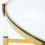 Кофейный столик со столешницей из стекла Crossy варинант исполнения - 5 | Loft Concept в Перми