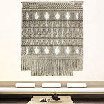 Панно на стену плетеное Макраме бежевый цвет  варинант исполнения - 11 | Loft Concept в Перми