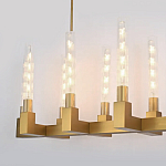 Люстра CANELLE Linear Chandelier 12 Modern Brass варинант исполнения - 1 | Loft Concept в Перми