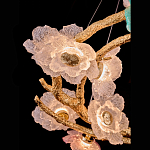 Люстра круглая на золотом каркасе с цветочным декором Miscellaneous herbs варинант исполнения - 5 | Loft Concept в Перми