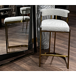 Стул барный букле бежевый с каркасом цвета матовое золото Tactility варинант исполнения - 6 | Loft Concept в Перми