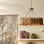 Люстра с абажуром из ротанга Wicker Furniture варинант исполнения - 4 | Loft Concept в Перми