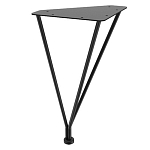 Стол журнальный c коричневой круглой столешницей на трех металлических ножках Charm Coffee Table варинант исполнения - 5 | Loft Concept в Перми