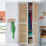 Шкаф с двумя дверцами из плетеного ротанга Tomio Wicker Furniture варинант исполнения - 8 | Loft Concept в Перми