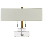 Настольная лампа прямоугольная на прозрачном основании Charm and Luxury варинант исполнения - 4 | Loft Concept в Перми