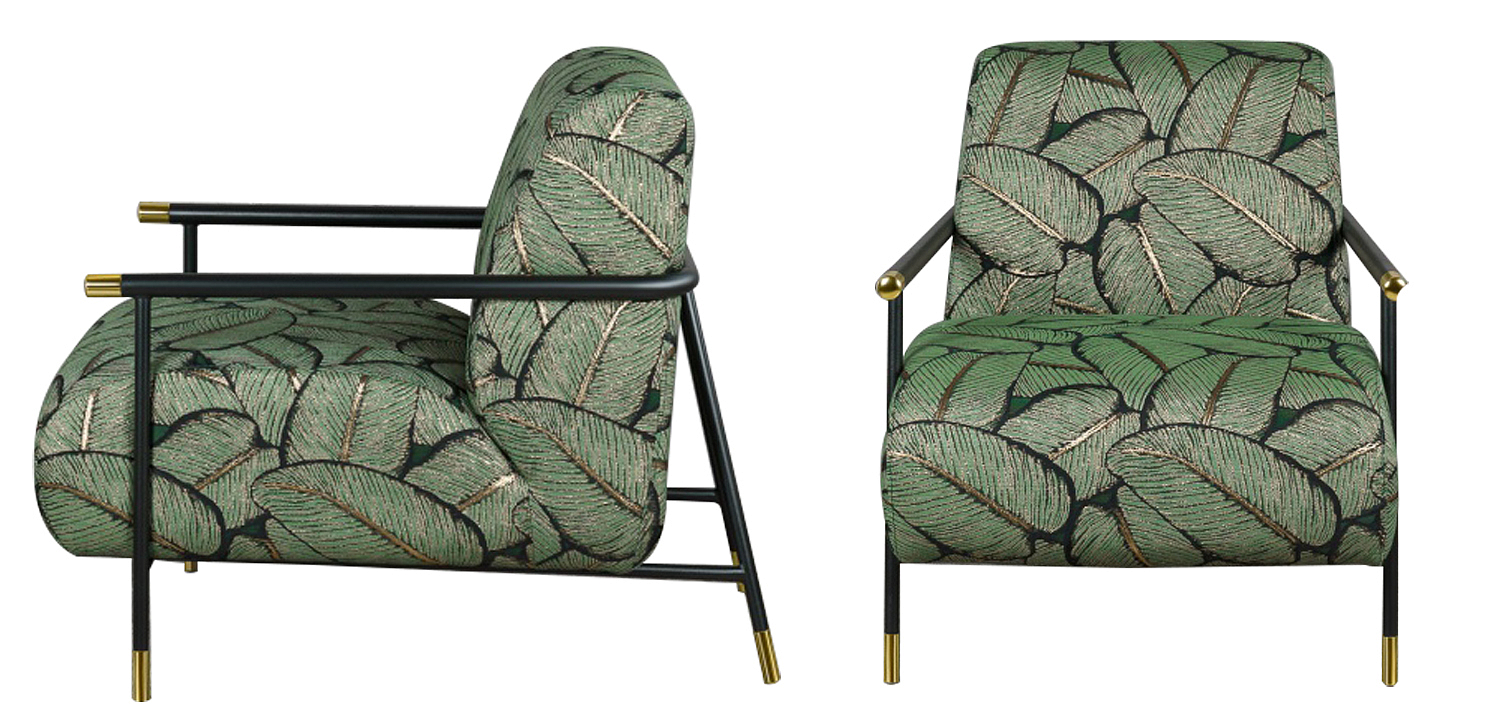Кресло с Цветным принтом Листья Foliage Armchair Green Кресло с Цветным принтом Листья Foliage Armchair Green - Loft-Concept в Перми