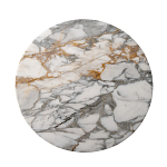 Столик журнальный с круглой мраморной столешницей на трех опорах Marble Stone Drawing варинант исполнения - 2 | Loft Concept в Перми