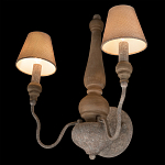 Бра с двумя конусовидными тканевыми абажурами Neighborhood варинант исполнения - 4 | Loft Concept в Перми