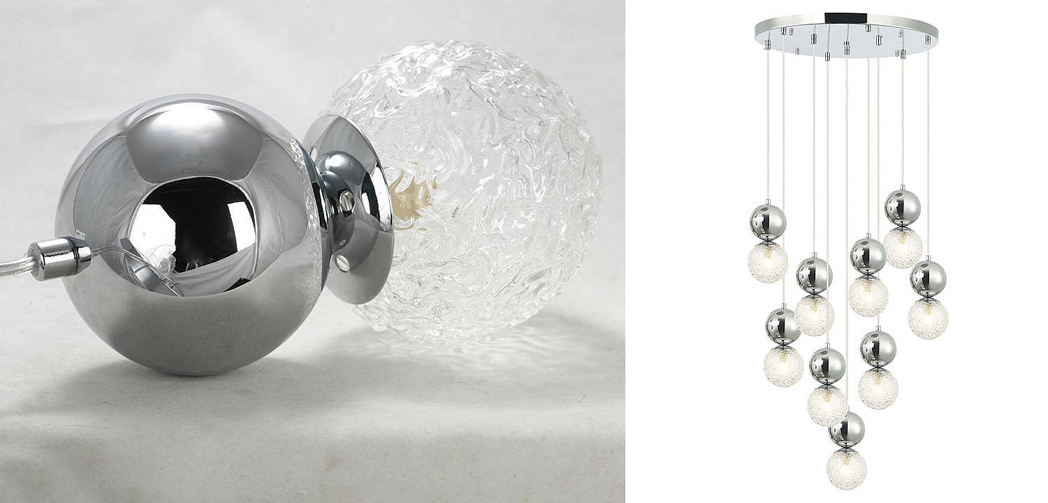 Люстра Lennert Chrome Cascade Chandelier Люстра Lennert Chrome Cascade Chandelier - Loft-Concept в Перми