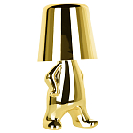 Настольная лампа фигурная золотого цвета с гладким абажуром Высота 19 см Sophia варинант исполнения - 2 | Loft Concept в Перми