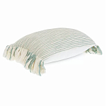 Чехол на подушку мятного цвета с бахромой и объемным узором Ethnic mix варинант исполнения - 1 | Loft Concept в Перми