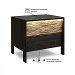 Тумба 2 ящика с подсветкой на рельефном фасаде Warm Industrial варинант исполнения - 10 | Loft Concept в Перми