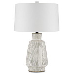 Настольная лампа с корпусом в форме вазы и белым абажуром Lots of Strokes варинант исполнения - 3 | Loft Concept в Перми