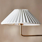 Люстра линейная с 2-мя белыми плиссированными тканевыми абажурами Combination варинант исполнения - 3 | Loft Concept в Перми