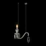 Подвесной светильник стеклянный в виде канделябра Curved Glass Chandelier варинант исполнения - 2 | Loft Concept в Перми