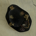 Подставка из эпоксидной смолы с цветами черная Epoxy Resin Flowers Black варинант исполнения - 2 | Loft Concept в Перми