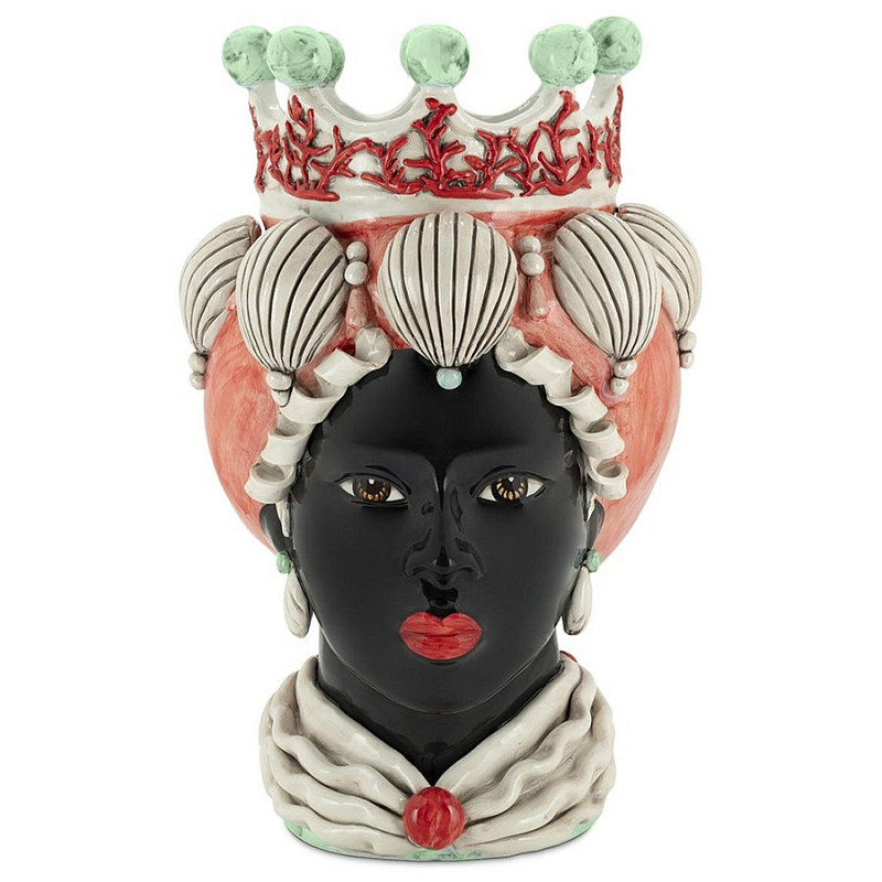 Ваза Vase Moro Lady Coral Green Red Черный Зеленый Коралловый Ваза Vase Moro Lady Coral Green Red Черный Зеленый Коралловый в Перми | Loft Concept