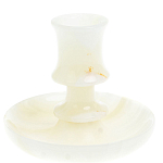 Подсвечник в виде чаши из натурального камня оникс Stone Candlestick варинант исполнения - 1 | Loft Concept в Перми