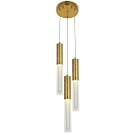Подвесной светильник латунь Dew Drops Tube Brass Trio Hanging Lamp варинант исполнения - 2 | Loft Concept в Перми