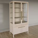 Витрина Primo со стеклянными фасадами и буфетом шпон Светлый дуб варинант исполнения - 3 | Loft Concept в Перми