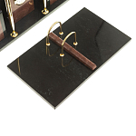 Настольный письменный набор из лемезита и змеевика с часами Royal Accessory варинант исполнения - 3 | Loft Concept в Перми