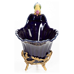 Чаша темно-синего цвета из фарфора с разноцветной птичкой Eden Garden porcelain and bronze варинант исполнения - 10 | Loft Concept в Перми