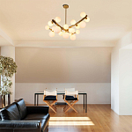 Люстра подвесная фигурная с белыми лампами в форме шара Felicitat варинант исполнения - 1 | Loft Concept в Перми