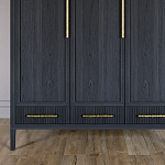Большой Шкаф Primo Черный дуб с 3 дверьми и 3 выдвижными ящиками варинант исполнения - 2 | Loft Concept в Перми