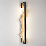 Бра вертикальное черного цвета с золотыми кругами и квадратами Gravyura варинант исполнения - 4 | Loft Concept в Перми