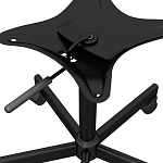 Стул с мягкой черной обивкой из велюра и подъемно-поворотным механизмом на колесиках Harper Black варинант исполнения - 5 | Loft Concept в Перми