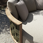 Дизайнерский уличный диван из массива дерева с плетеной спинкой PALINFRASCA Sofa варинант исполнения - 14 | Loft Concept в Перми