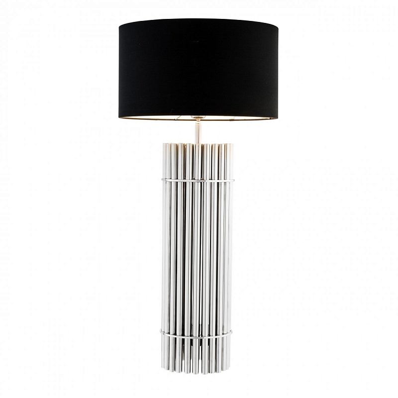 Настольная лампа Eichholtz Table Lamp Reef Никель Черный Настольная лампа Eichholtz Table Lamp Reef Никель Черный в Перми | Loft Concept