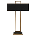 Настольная лампа прямоугольная с черным абажуром Strictness of Forms варинант исполнения - 2 | Loft Concept в Перми