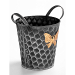 Железное кашпо Gold butterfly design варинант исполнения - 3 | Loft Concept в Перми