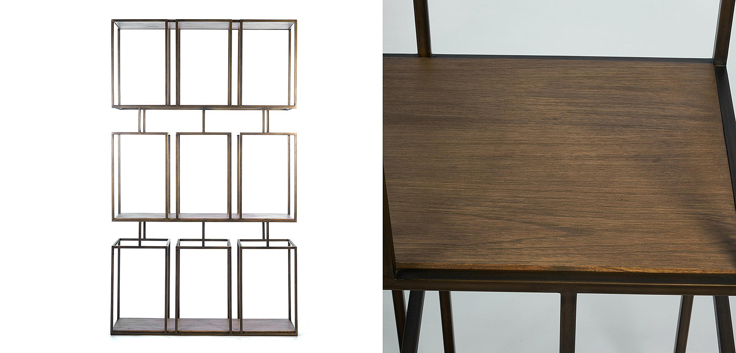 Стеллаж Bronx metal & mahogany Стеллаж Bronx metal & mahogany - Loft-Concept в Перми