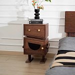 Тумбочка прикроватная с ящиком и дверцей Робот Robot Desk варинант исполнения - 2 | Loft Concept в Перми