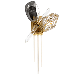 Бра с 2-мя плафонами из стекла и металла и вертикальными подвесками Gilded Mirage  варинант исполнения - 3 | Loft Concept в Перми