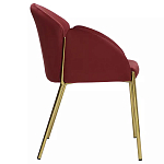 Стул бордовый на золотистых ножках Burgundy Chair варинант исполнения - 2 | Loft Concept в Перми