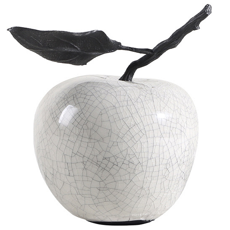 Декоративная статуэтка из керамики Яблоко Apple Ceramics Statuette Белый Оловянный Декоративная статуэтка из керамики Яблоко Apple Ceramics Statuette Белый Оловянный в Перми | Loft Concept
