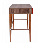 Стол письменный из массива бука с 2-мя ящиками красный Wenge Light варинант исполнения - 2 | Loft Concept в Перми