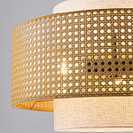 Подвесной светильник с декоративным поясом из плетеного бамбука Biuloggicu варинант исполнения - 4 | Loft Concept в Перми
